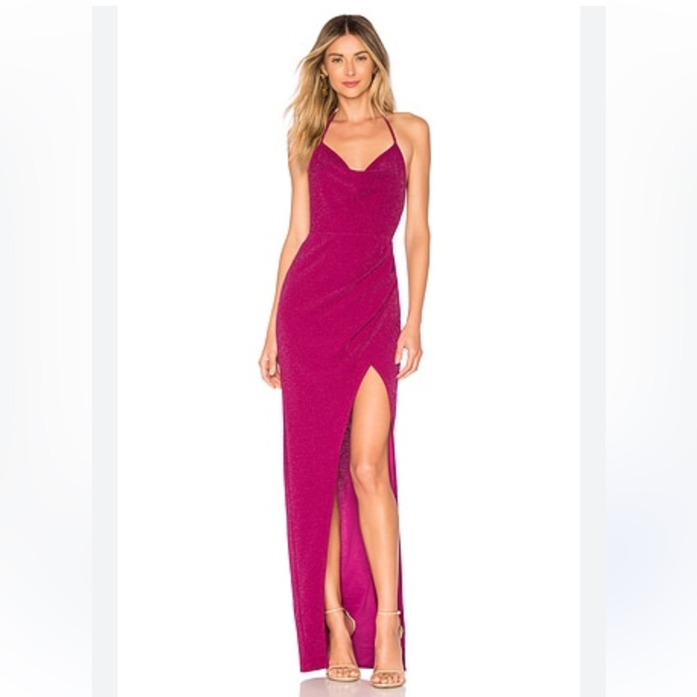 Michael Costello Fuchsia Maxi Dress
